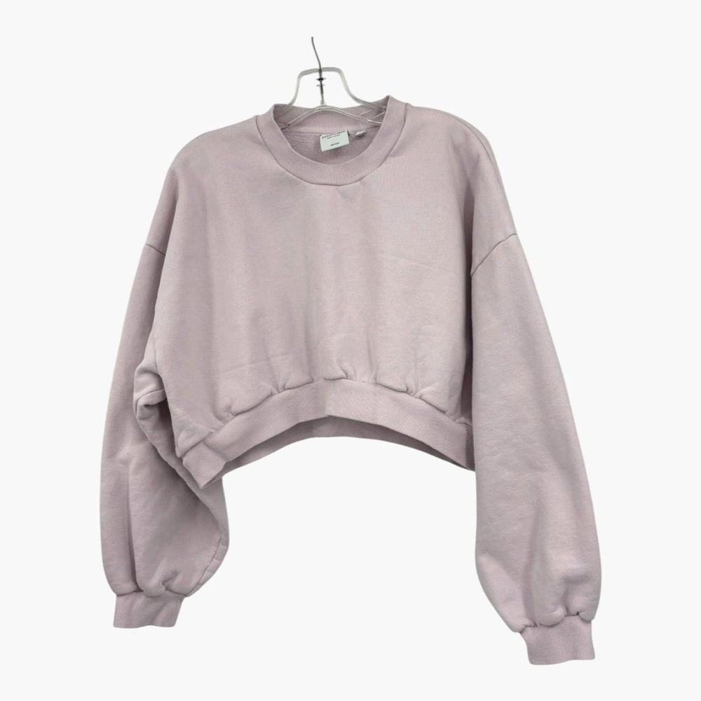 Aritzia Sweatshirt Cozy Fleece Mega Cropped Crew Wildflower Lilac Size 3 / XL